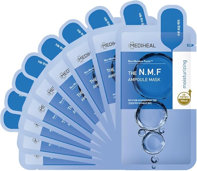 Mediheal Ampoule Mask (10 P), Hydration, Shine, Exfoliating Care, Chapped Dry Skin (The N.M.F)
