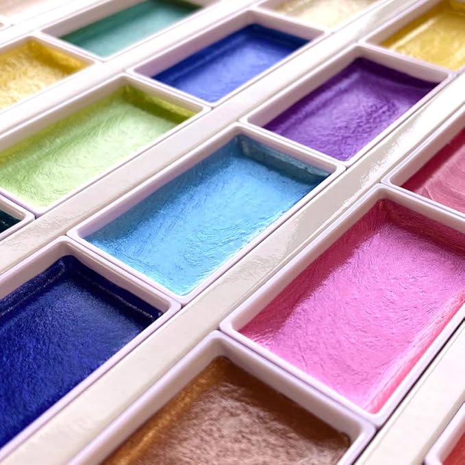 Kuretake MC20/24V/NW2A Painting, Face Aesthetic, Metallic Colors, 24 Colors