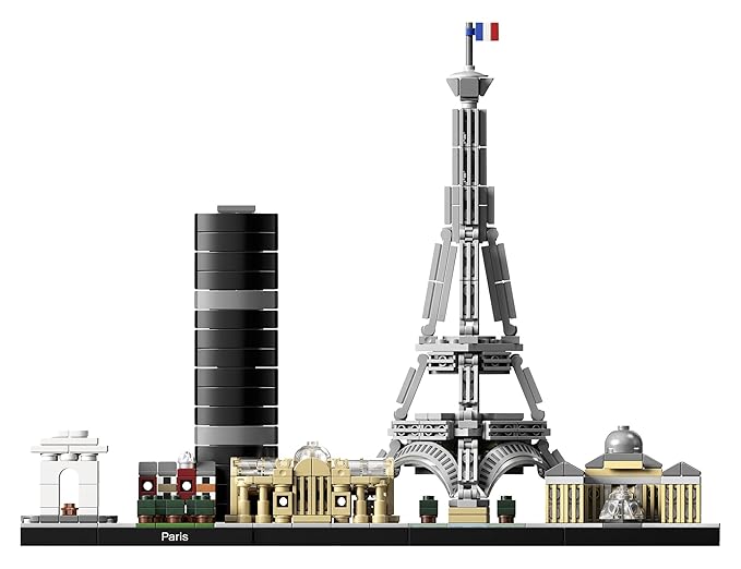 LEGO Architecture Paris Building Blocks for Kids (649 Pcs) 21044, Multicolor
