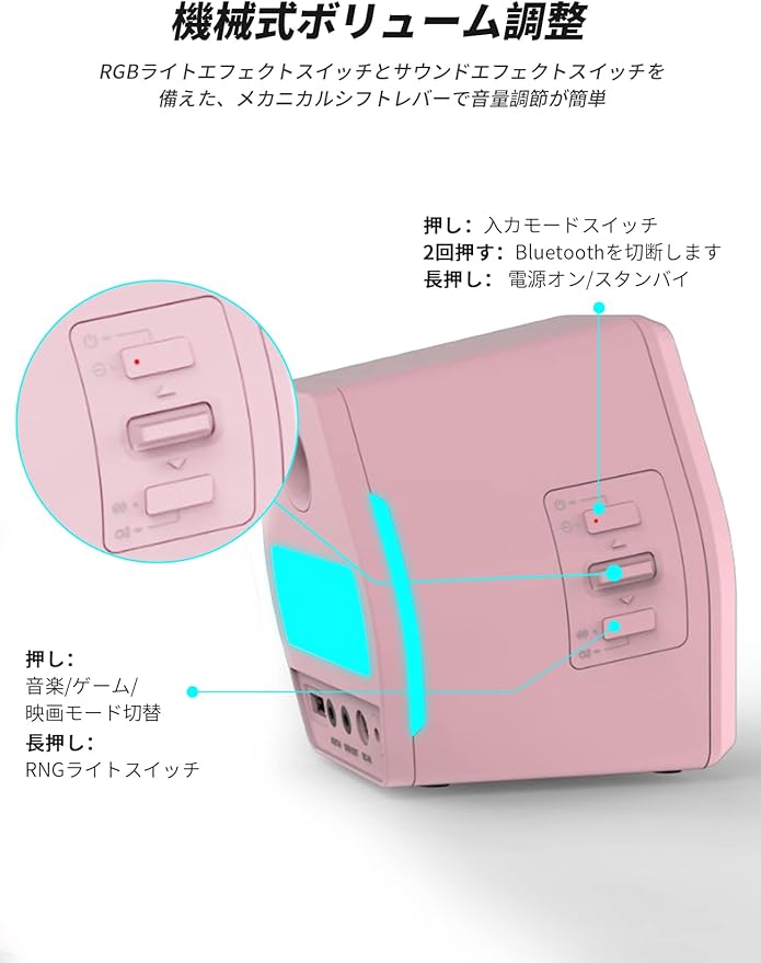 Yamaha Edifier G2000 Gaming Speaker for PC PC Gaming Monitor Bluetooth/USB Small, Pink