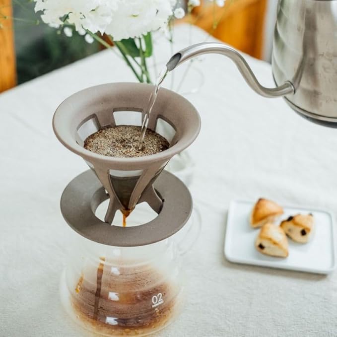 HARIO BT-CFOD-02 "BATON Series" Cafe Old Ripper BATON 02 Coffee Drip for 1 to 4 Cups, Stainless Steel Mesh,