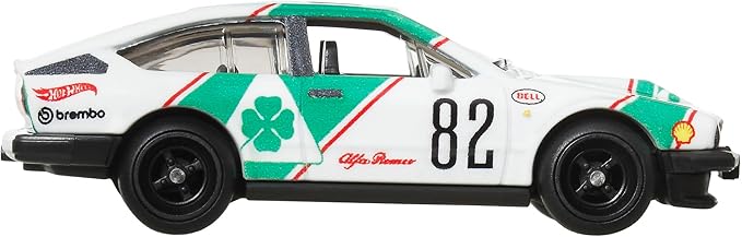 Hot Wheels JBL16 Boulevard Alfa Romeo GTV6 3.0 Vehicle Toy, Mini Car, 3 Years Old and Up, Green