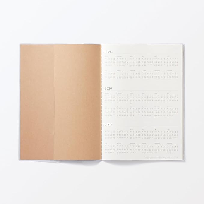 MUJI 84854477 2026 B5 Monthly Planner, Starts on December 2025