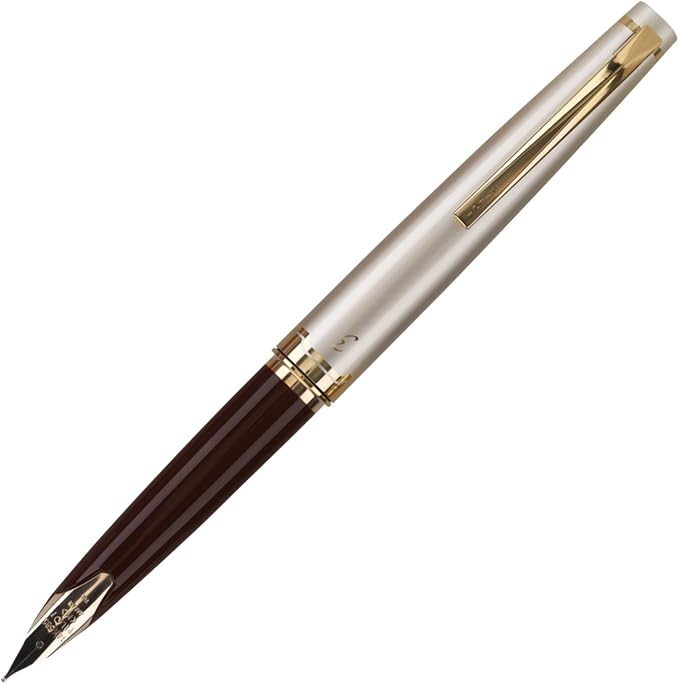 PILOT E95s Fountain Pen, Black Barrel with Gold Accents, Extra Fine Nib, Blue Ink (60836)