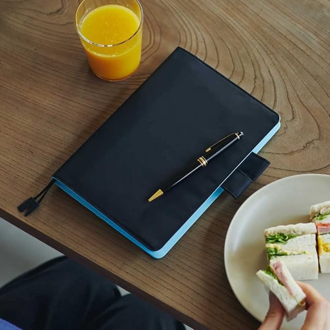 Hobonichi Cousin (A5) Notebook Cover Colors/Black x Clear Blue