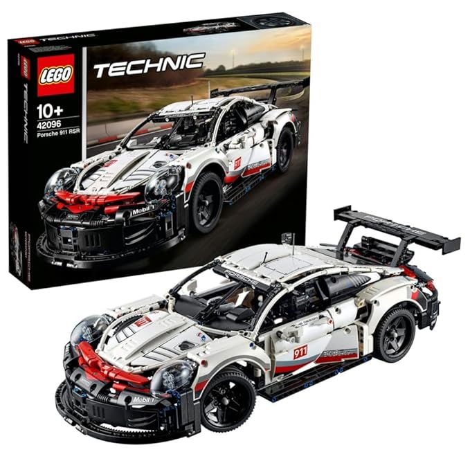LEGO Technic Porsche 911 Rsr Building Blocks For Kids (1580 Pcs) 42096,Multicolor
