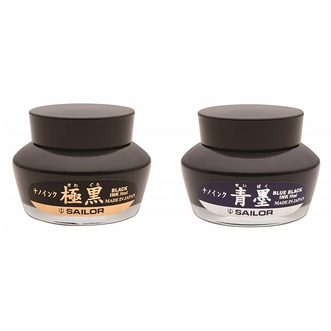 Sailor Fountain Pen Ink Bottle Seibuko Blue Black Pigment Ink 50ml