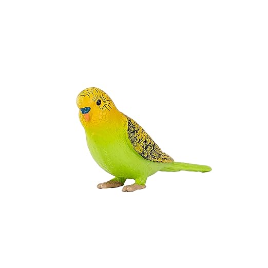 Mojo Green Budgerigar/Parakeet Bird Toy Figure