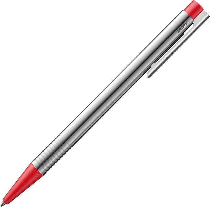LAMY Ballpoint Pen, Oil-Based, Logo, Stainless Steel, Hairline, L206