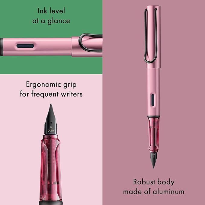 LAMY L0E6-EF Fountain Pen, Extra Fine Point, Ulster Autumn Pink