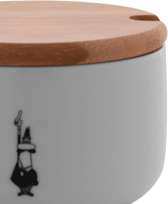 Bialetti Sugar Bowl with Bamboo Lid, Porcelain Y0TZ102