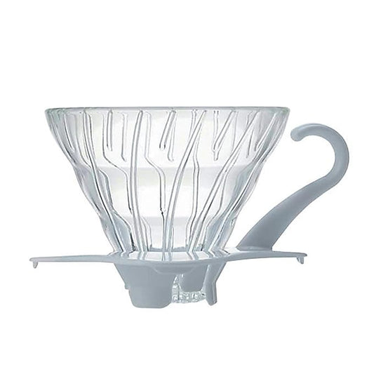Hario V60 Glass Coffee Dripper (Size 01, White)