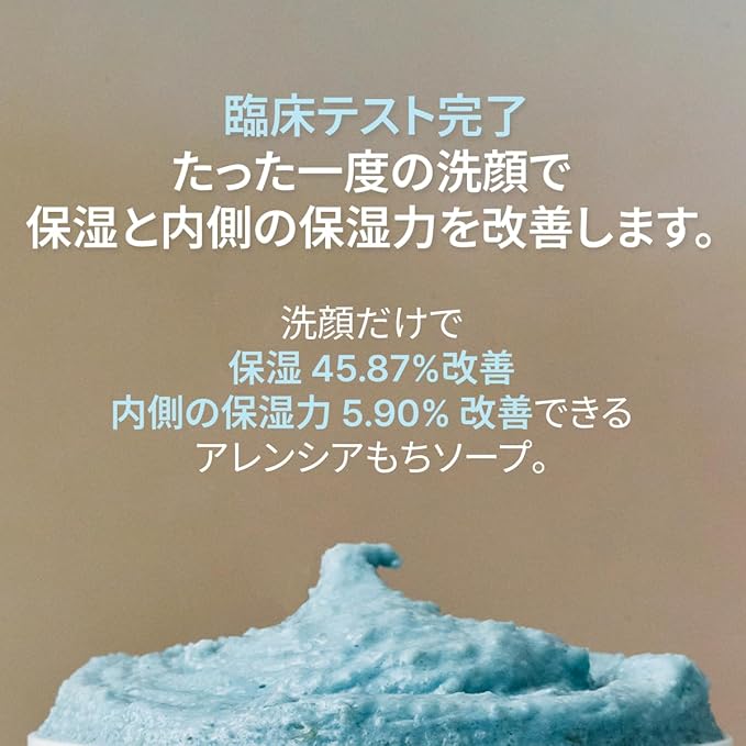 Arencia Royal Blue Hyssop Rice Cake Fresh Cleanser - Moisturizing, Brightening, Deep Cleansing - Rice Water, Rice Powder, Saltwater Formulated - Natural, Vegan, No Animal Testing Korean Mochi Cleanser