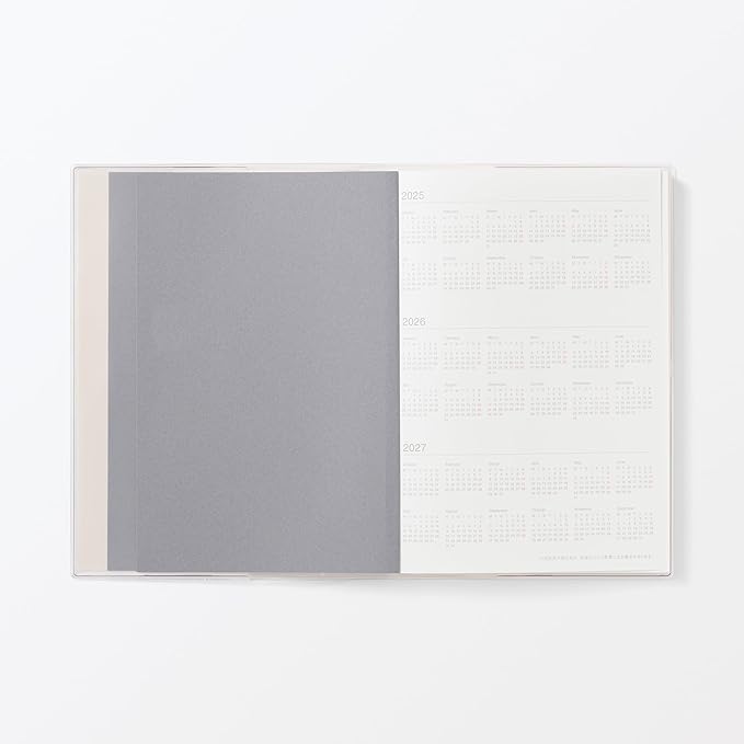 MUJI 848545 2026 B6 Vertical Schedule Book, Starts December 2025, B6, White, Monthly Weekly