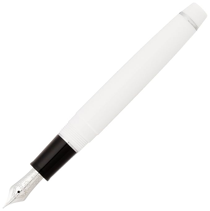 Sailor Professional Gear Slim Silver 14kt Fine Nib White Fountain Pen