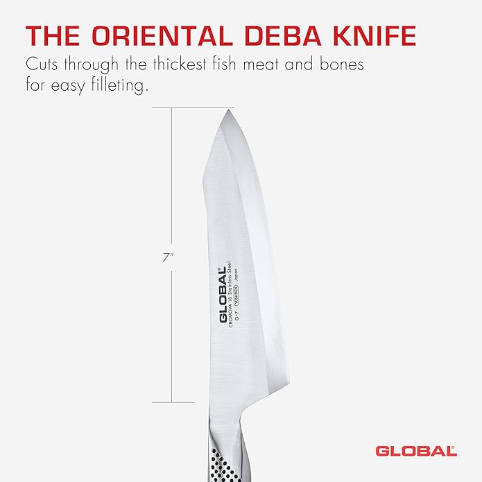 Global G-7-7 inch, 18cm Oriental Deba Knife