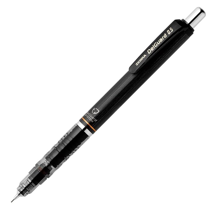 Zebra Mechanical Pencil DelGuard 0.5mm P-MA85-BK Black 2-Piece Set