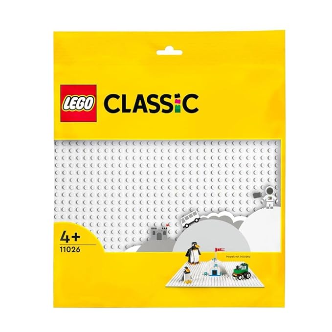 LEGO Classic White Baseplate 11026 Building Kit for Kids (1 Piece)