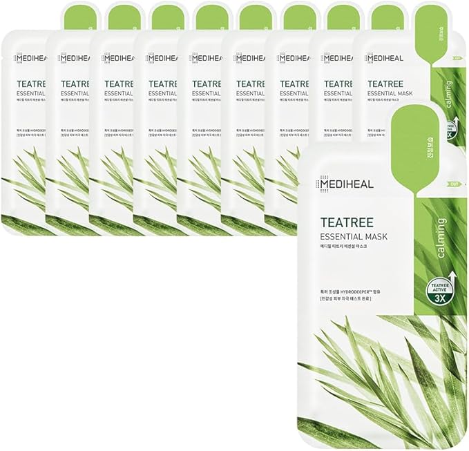 Mediheal Essential Mask (Tea Tree), 0.8 fl oz (24 ml) x 30 Sheets