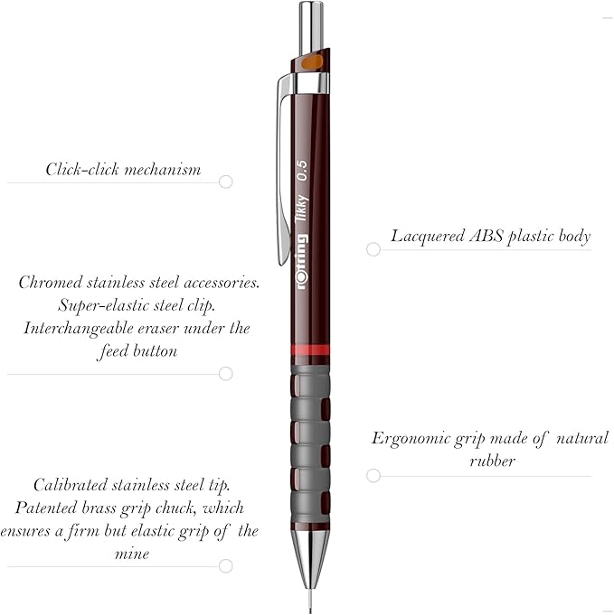 Rotring Drafting Pen Ticky 1904691 Burgundy 0.5mm
