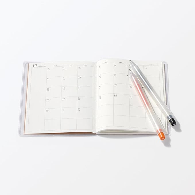 MUJI 84854507 2026 A6 Monthly Planner, Starts on December 2025