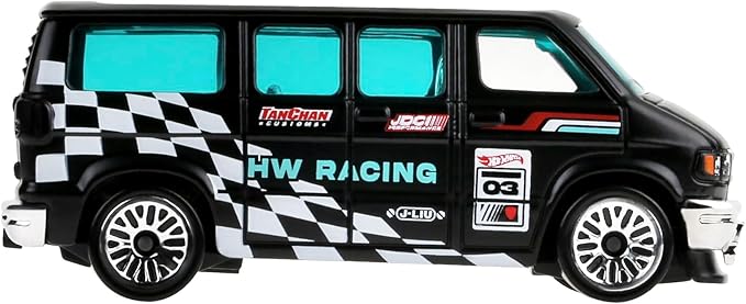Hot Wheels HXR31 Basic Car Dodge Van Vehicle Toy Mini Car 3 Years Old and Up Black
