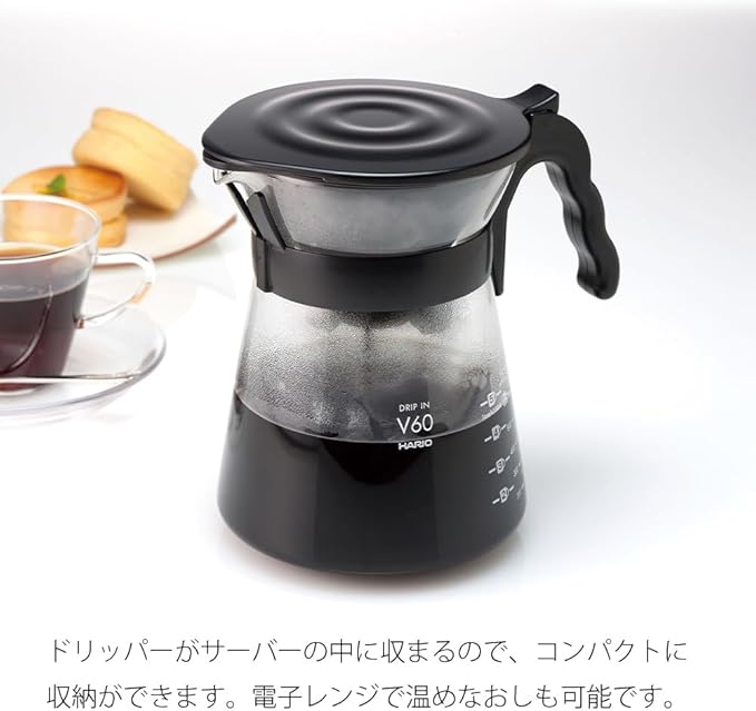 HARIO VDIR-02-B Coffee Dripper Server V60 Drip In Coffee Hand Drip Pot for 2 People