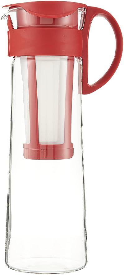 Hario Mizudashi Cold Brew Coffee Pot, Red, Glass, 1 liter