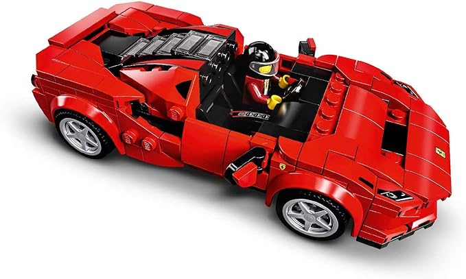 LEGO 76895 Speed Champions Ferrari F8 Tributo Racer Toy, with Racing Driver Minifigure, Race Cars Building Sets,Multicolor,Pack of 275 Pieces