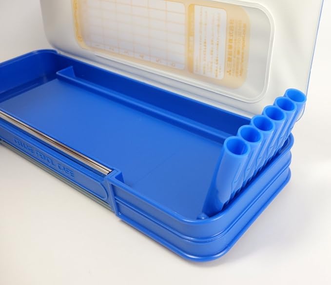 Uni Mitsubishi Pencil Case Unipalette Double Opening Blue P1000BT300