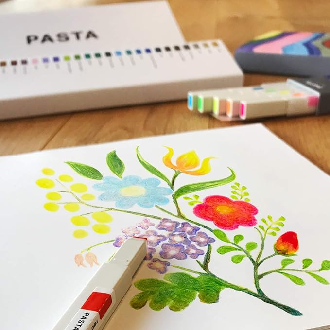 KOKUYO KE-SP15-10 PASTA Graphic Marker, Set of 10 Colors, Water Based