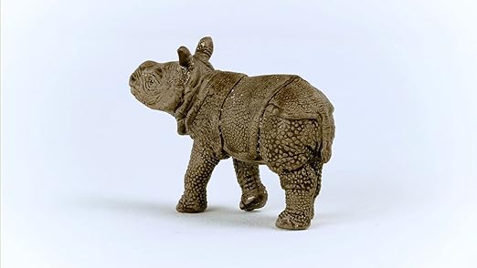 Schleich Wild Life Safari Animals for Boys and Girls Ages 3 and Above, Baby Indian Rhinoceros Toy Figurine