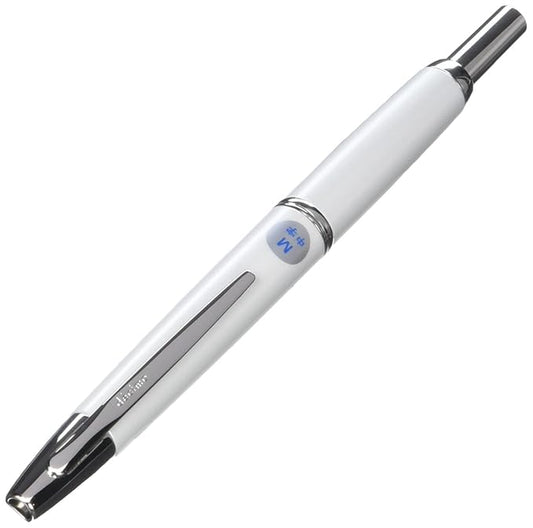 Pilot Fountain Pen Capless Decimo, Pearl White Body, M-Nib