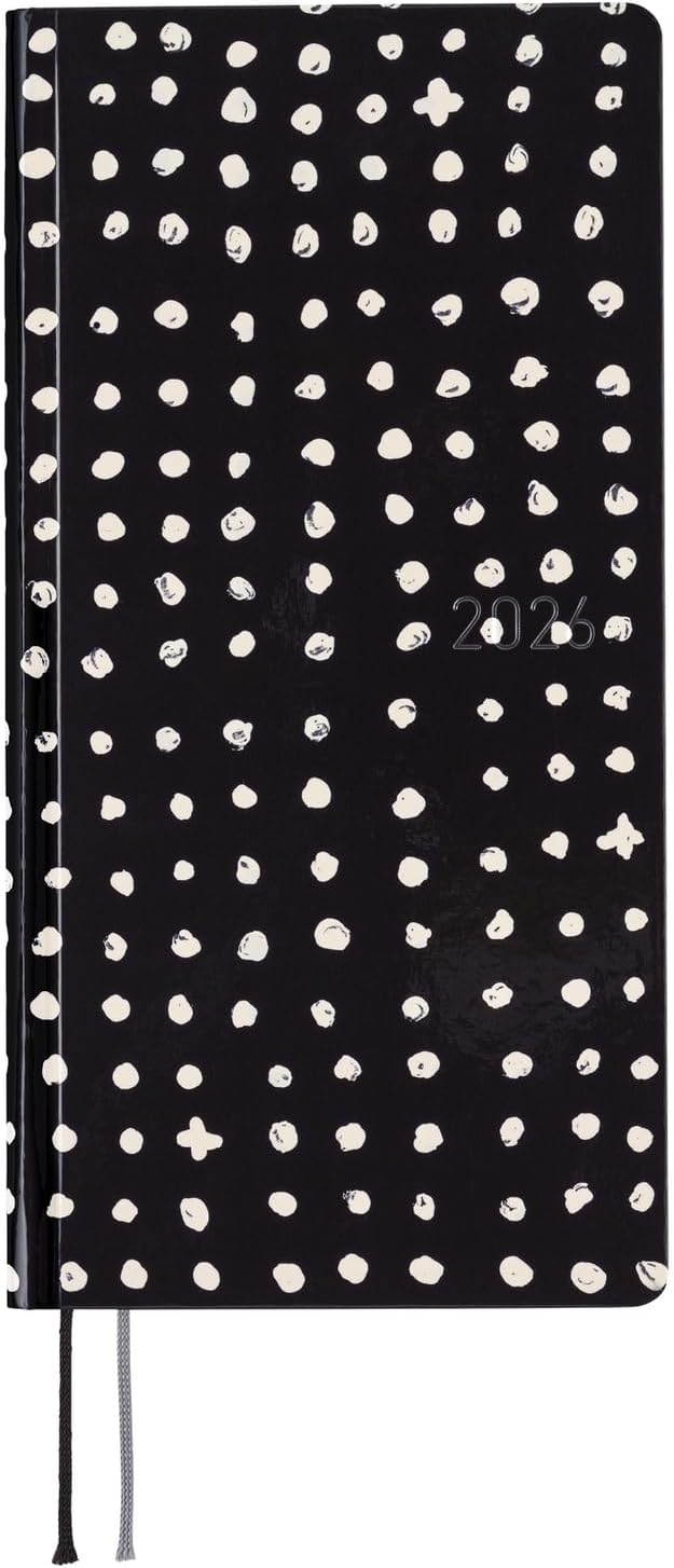 HOBONICHI Notebook, 2026 Weeks, English Version, Makoto Matsayashi/Dot Starts from January, Weekly Notebook, Weekly Left Slim and Long