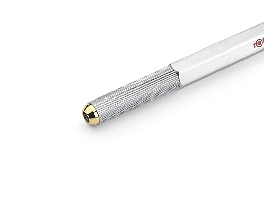 Rotring 800 Retractable Ballpoint Pen, Medium Point, Silver