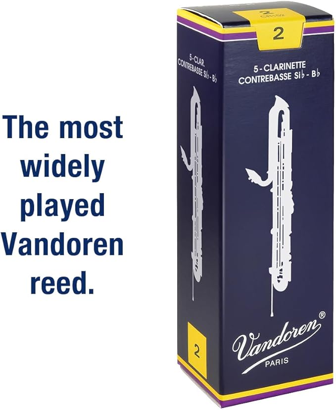 Vandoren Contrabass Clarinet Reeds Traditional Hardness: 2 (Pack of 5)