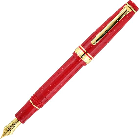 Sailor Fountain Pen, Four Seasons Loom, Fairy-free, Woven Crane, Medium Point, 11-1227-304 (Blue)