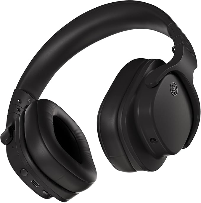 Yamaha YH-L500A(B) Wireless Headphones:Wired Connectivity Compatible, Black