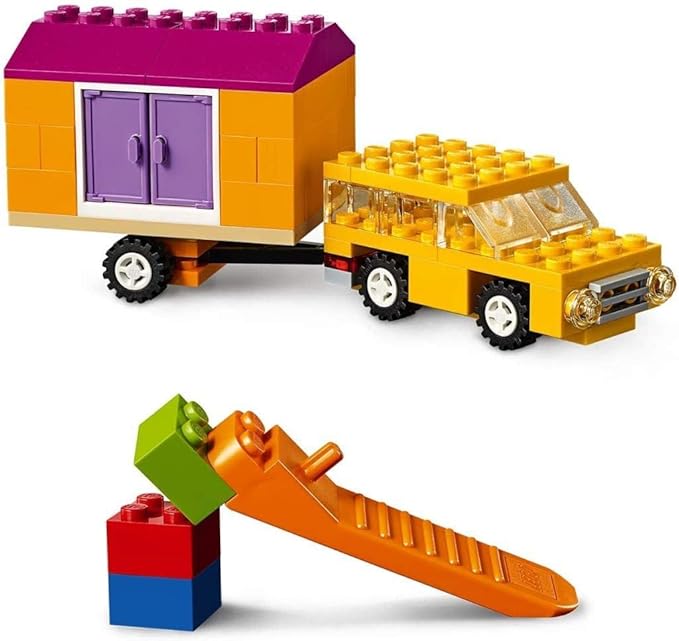 LEGO 10715 Classic Bricks on a Roll Construction Set, Colourful Vehicle Toy Bricks, Building Playset with Tires and Wheels (Multicolor,Pack of 422 Pieces)