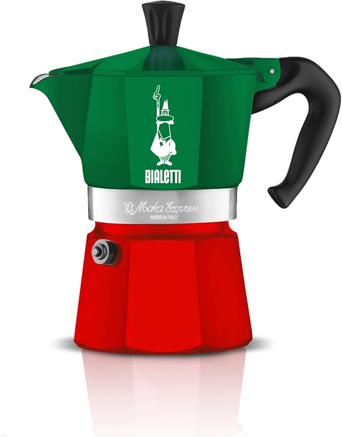 Bialetti Mocha Express Italy 3 Cup Open Fire (Coffee Maker, Espresso Maker, Makinetta)
