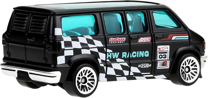 Hot Wheels HXR31 Basic Car Dodge Van Vehicle Toy Mini Car 3 Years Old and Up Black