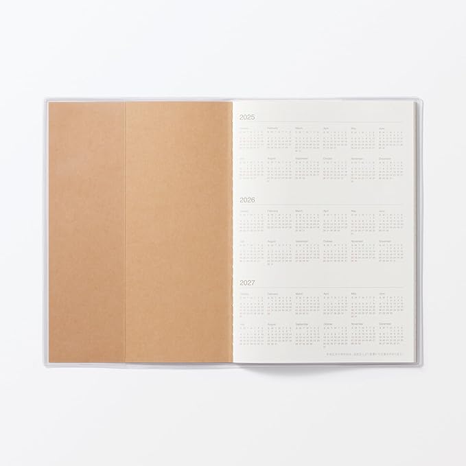 MUJI 8485446 2026 A5 Monthly Planner, Starts on December 2025