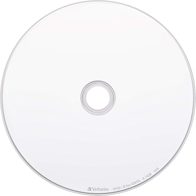 Verbatim DHR47JP10V1C 1-Time Recording DVD-R 4.7GB 100 Sheets (10Px10 Piece), White Printerable, 1-16x, Single Side, Single Layer