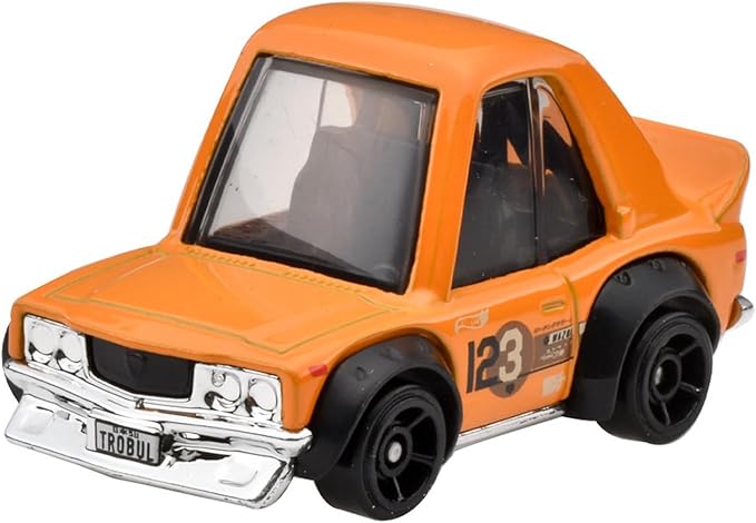 Hot Wheels HXR07 Basic Car, Mazda RX-3 Vehicle Toy, Minicar, 3 Years Old and Up, Orange