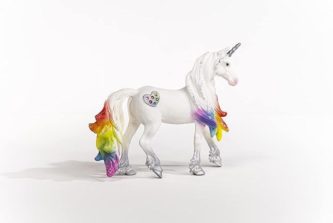 Schleich 70725 Rainbow Unicorn Stallion for Children from 5-12 Years Bayala Toy Figure