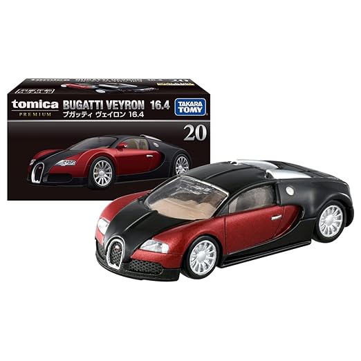 Takara Tomy Tomica Premium 20 Bugatti Veyron 16.4 Mini Car Toy 6 Ys and Up, Boxed, Toy Safety Standards Passed St Mark Certified Tomica Takara Tomy