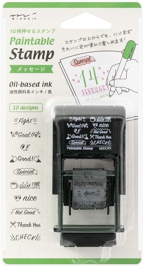 Midori 35376006 Rotating Stamp, List Patterns