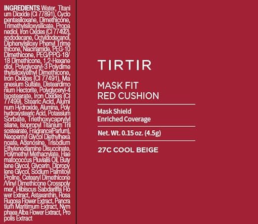 TIRTIR RED CUSHION 27C Mask Fit Cushion, 18 g