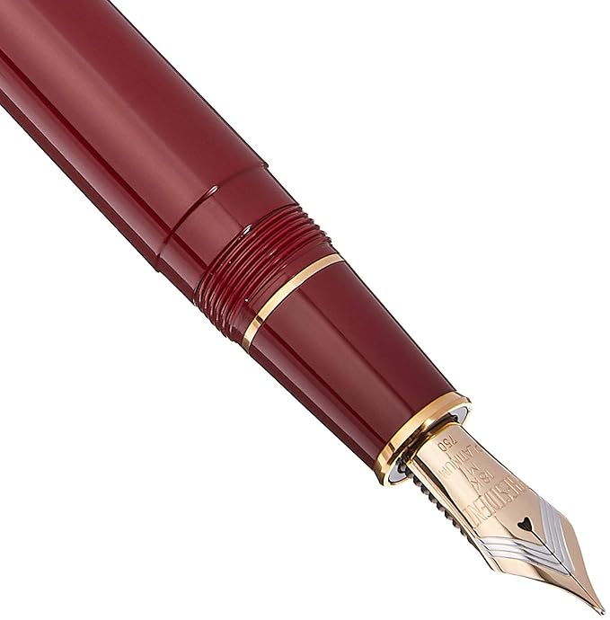 Platinum President Fountain Pen Wine Red - Medium Nib PTB20000P10M