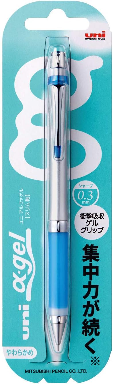 Uni Mitsubishi Pencil Mechanical Pencil Alpha Gel 0.3 Slim Royal Blue M3807GG1P.40